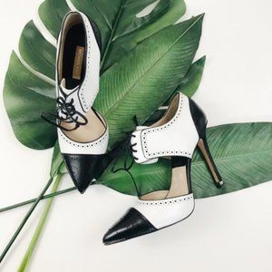 Michael Kors Black and White Heels